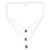 Lapis lazuli strand pendant necklace, 'Truth Shapes' - Sterling Silver 3-Strand Lapis Lazuli Pendant Necklace (image 2c) thumbail