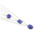 Lapis lazuli strand pendant necklace, 'Truth Shapes' - Sterling Silver 3-Strand Lapis Lazuli Pendant Necklace (image 2d) thumbail