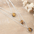 Tiger's eye strand pendant necklace, 'Courage Shapes' - Sterling Silver 3-Strand Tiger's Eye Pendant Necklace (image 2b) thumbail