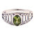 Peridot single stone ring, 'Prosperous Dazzle' - Sterling Silver Single Stone Ring with 1-Carat Peridot Gem thumbail