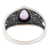 Amethyst cocktail ring, 'Wisdom Drop' - Polished Sterling Silver Cocktail Ring with an Amethyst Gem (image 2c) thumbail