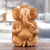 Escultura de madera - Escultura de madera Kadam marrón de Ganesha hecha a mano en la India