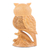 Wood sculpture, 'Wise Essence' - Hand-Carved Kadam Wood Owl Sculpture from India