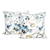 Printed cushion covers, 'Delhi Blossoms' (pair) - Pair of Printed Floral White Cushion Covers Crafted in India