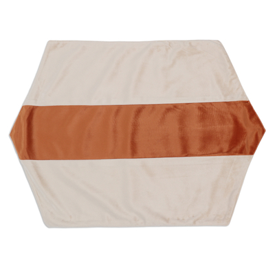 Camino de mesa y manteles individuales de algodón (juego de 5) - Juego de 5 piezas Camino de mesa de algodón y manteles individuales con borlas