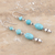 Calcite dangle earrings, 'Healing Wishes' - Sterling Silver Dangle Earrings with Calcite Gemstones
