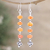 Carnelian dangle earrings, 'Fortune Catwalk' - Sterling Silver Dangle Earrings with Carnelian Gemstones