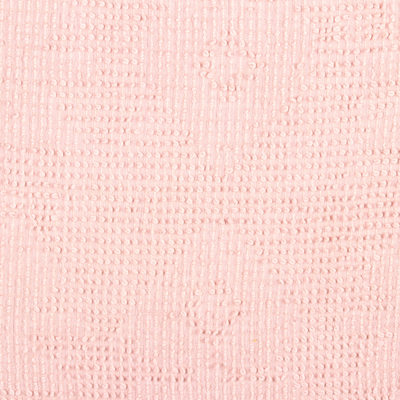 Fundas de cojines de algodón, (par) - Par de fundas de cojín de algodón rosa con borlas, de la India