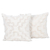 Cotton cushion covers, 'Ecru Tunnels' (pair) - Pair of Ecru Cotton Cushion Covers with Embroidered Details