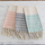 Cotton dish towels, 'Serene Sensations' (set of 3) - Set of Three Striped Cotton Dish Towels with Fringes (image 2b) thumbail