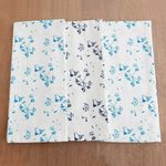 Cotton dish towels, 'Flower Rain' (set of 3) - Set of Three Floral Printed Cotton Dish Towels in White