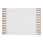 Cotton dish towels, 'Vivacious Evenings' (set of 3) - Set of 3 Warm Toned Cotton Dish Towels with Striped Details