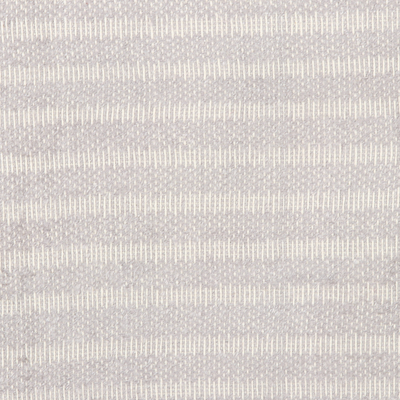 Cotton throw blanket, 'Titanium Trends' - Striped Cotton Throw Blanket in Titanium and Vanilla Hues
