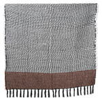 Woven throw blanket, 'Apricot Paths' - Woven Fringed Apricot Throw Blanket with Striped Pattern