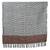 Woven throw blanket, 'Apricot Paths' - Woven Fringed Apricot Throw Blanket with Striped Pattern
