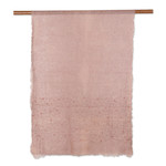 Linen shawl, 'Purple Sparks' - Purple Linen Shawl Embellished with Acrylic Beads