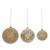 Beaded ornaments, 'Golden Magic' - Set of Three Sparkling Beaded Ornaments in a Golden Hue (image 2a) thumbail