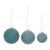 Beaded ornaments, 'Turquoise Magic' - Set of Three Sparkling Beaded Ornaments in a Turquoise Hue