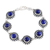 Lapis lazuli link bracelet, 'Royal Mystique' - Lapis Lazuli Link Bracelet Crafted from Sterling Silver