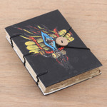 Handmade paper journal, 'Shiva's Eye' - Handmade Paper Journal with 72 Pages and Printed Cover