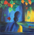 'Waiting for My Reed Player' - Pintura expresionista firmada de una mujer en un estanque