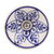 Ceramic knobs, 'Blue Spring' (set of 6) - Set of 6 Handcrafted Floral Ceramic Knobs in a Blue Hue (image 2b) thumbail