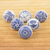 Ceramic knobs, 'Blue Visions' (set of 6) - Set of 6 Handcrafted Blue Ceramic Knobs with Unique Designs thumbail