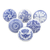 Ceramic knobs, 'Blue Visions' (set of 6) - Set of 6 Handcrafted Blue Ceramic Knobs with Unique Designs (image 2a) thumbail