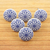 Tiradores de cerámica, (juego de 6) - Juego de 6 pomos de cerámica Mandala hechos a mano en tono azul