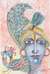 'Benevolent Krishna' - Signiertes, ungedehntes Aquarellgemälde einer indischen Gottheit
