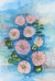 'Lily Pond II' - Pintura de acuarela firmada sin estirar de estanque y flores