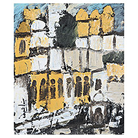 'Udaipur' - Acrylic Abstract Urban Landscape of Udaipur in India