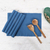 Cotton placemats, 'Blue Elegance' (set of 6) - Set of 6 Cotton Woven Placemats in Blue Crafted in India (image 2) thumbail
