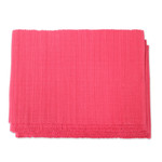 Cotton placemats, 'Raspberry Elegance' (set of 6) - Set of 6 Cotton Woven Placemats in Raspberry from India