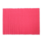 Cotton placemats, 'Raspberry Elegance' (set of 6) - Set of 6 Cotton Woven Placemats in Raspberry from India