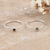 Garnet and peridot single stone rings, 'Lucky Magic' (set of 2) - Set of 2 Modern Garnet and Peridot Single Stone Rings (image 2) thumbail