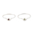 Garnet and peridot single stone rings, 'Lucky Magic' (set of 2) - Set of 2 Modern Garnet and Peridot Single Stone Rings thumbail