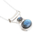 Labradorite pendant necklace, 'Simply Serene' - Sterling Silver Pendant Necklace with Natural Labradorite (image 2c) thumbail