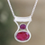 Ruby pendant necklace, 'Simply Passion' - Sterling Silver Pendant Necklace with 13-Carat Ruby Gems (image 2) thumbail