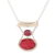 Ruby pendant necklace, 'Simply Passion' - Sterling Silver Pendant Necklace with 13-Carat Ruby Gems (image 2a) thumbail