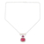 Ruby pendant necklace, 'Simply Passion' - Sterling Silver Pendant Necklace with 13-Carat Ruby Gems (image 2d) thumbail