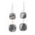 Labradorite dangle earrings, 'Spiritual Palace' - Checkerboard Labradorite Dangle Earrings Totaling 32 Carats