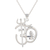 Collar colgante de plata esterlina - Collar con colgante de plata de ley unisex con el símbolo Om de Shiva