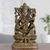 Brass sculpture, 'Saraswati's Wisdom' - Traditional Brass Sculpture of Saraswati with Antique Finish