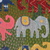 Cotton cushion covers, 'Multicolor Trunks' (pair) - Pair of Elephant-Themed Embroidered Cotton Cushion Covers