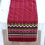 Cotton table runner and placemats, 'Forest Splendor' (set of 5) - Five-Piece Set Patchwork Cotton Table Runner and Placemats