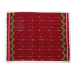 Cotton table runner and placemats, 'Forest Splendor' (set of 5) - Five-Piece Set Patchwork Cotton Table Runner and Placemats