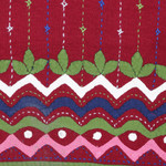 Cotton table runner and placemats, 'Forest Splendor' (set of 5) - Five-Piece Set Patchwork Cotton Table Runner and Placemats