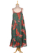 Cotton blend sundress, 'Parrot Playground' - Cotton Blend Sundress with Parrot Print and Mirror Sequins