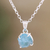 Apatite pendant necklace, 'Creative Freedom' - Sterling Silver Pendant Necklace with Freeform Apatite Gem (image 2) thumbail